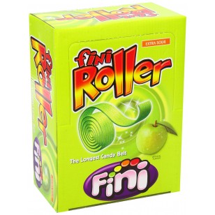 Fini Apple Roller FIZZY ROLLERS EXTRA SOUR CANDY BELTS 40 COUNT